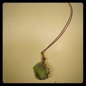 Green flouride healing crystal